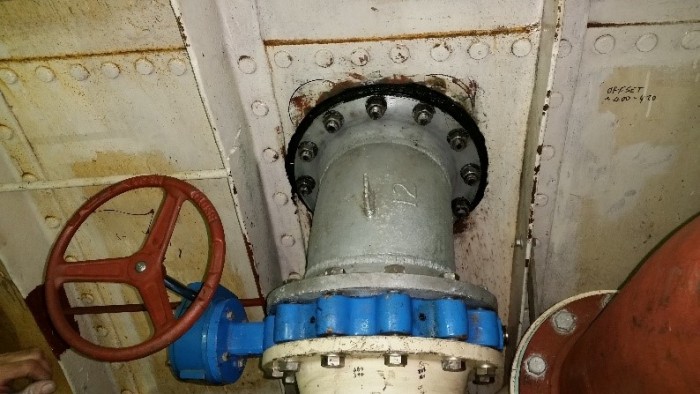 New condenser overboard discharge